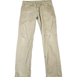 Levis 511 Slim Fit Jeans Mens 34x32 Beige Khaki Denim Pants